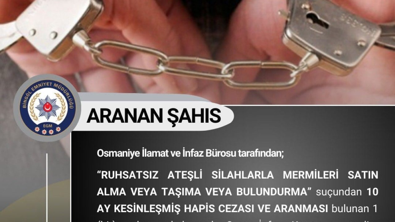 Bingöl’de aranan 7 şüpheli yakalandı