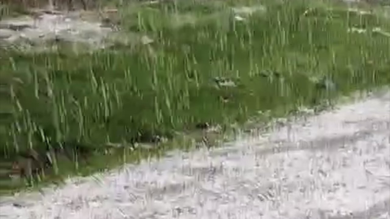 Elazığ’da dolu yağışı etkili oldu