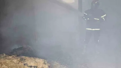 Elazığ’da samanlık yangını