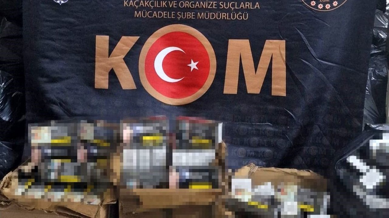 Erzincan’da 5.120.000 dal kaçak boş makaron ele geçirildi