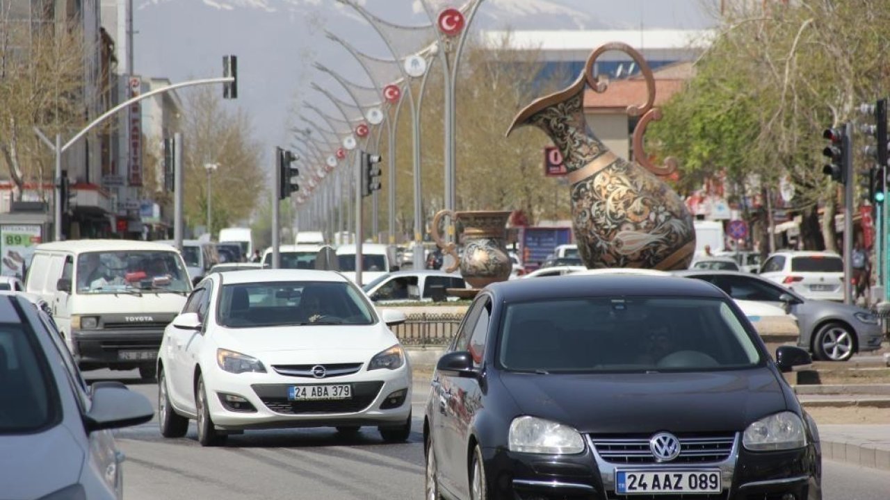 Erzincan’da araç sayısı 78 bin 669 oldu