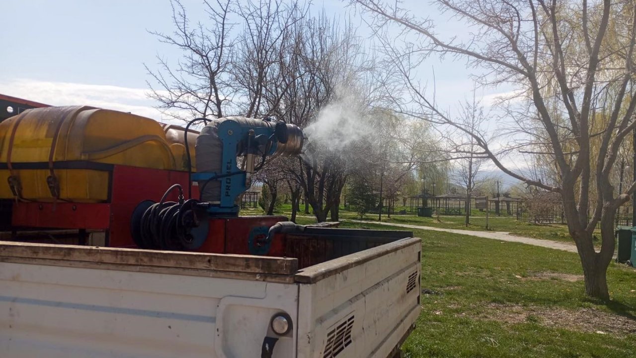 Erzincan’da larva ilaçlaması devam ediyor