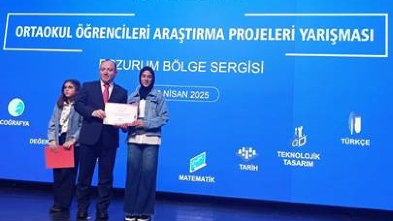 Erzurum Yakutiye Faik Güngör Ortaokulundan TÜBİTAK’ta büyük başarı