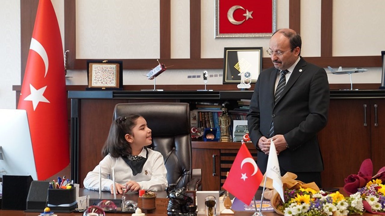 Rektör Çakmak'ın makamını 23 Nisan’da çocuklar devraldı