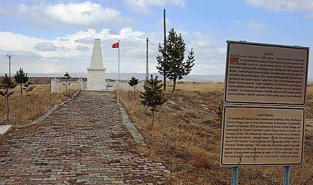 Büyükçatma Köyü Şehitlik Anıtı tahrip olmuş halde