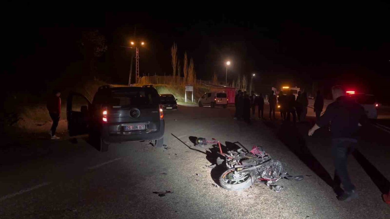 Erzurum&#039;da yaralanan motosiklet sürücüsü kurtarılamadı