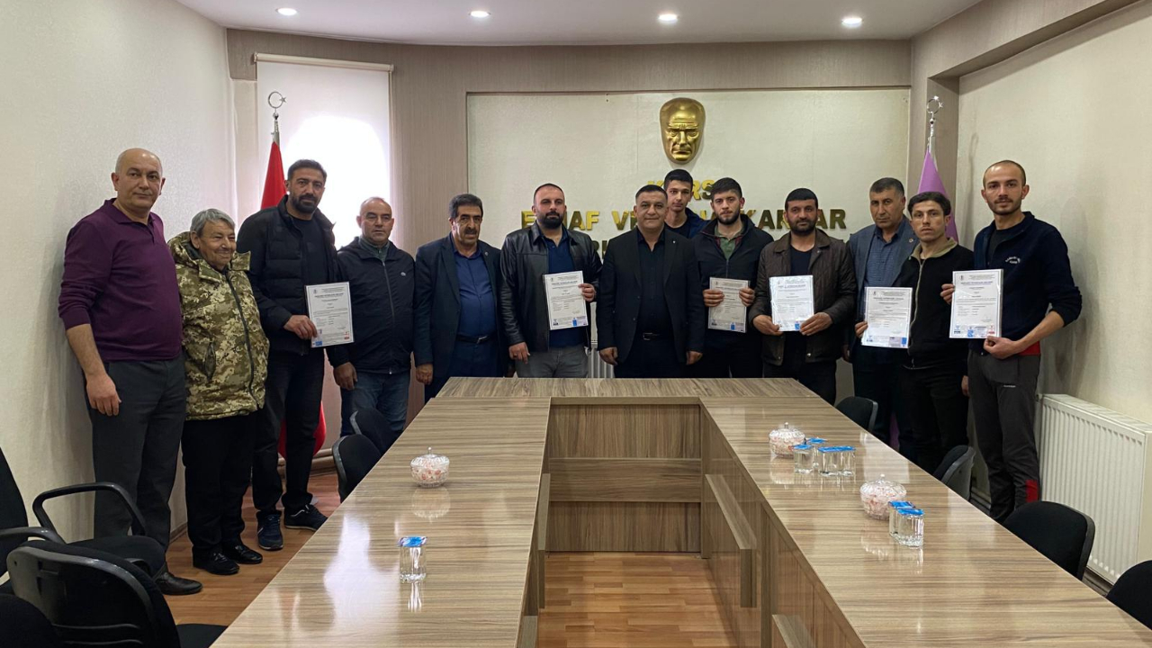 Kars’ta 16 branşta mesleki yeterlilik belgesi verildi