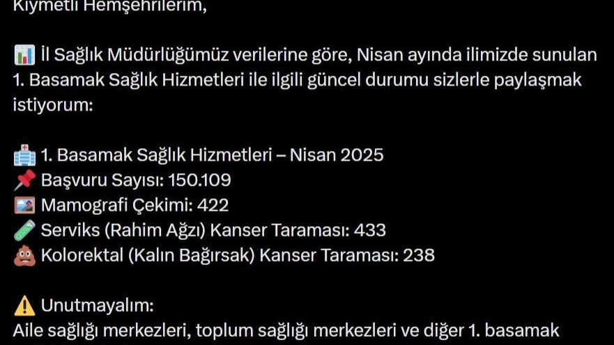 Bingöl’de bin kişinin kanser taraması yapıldı