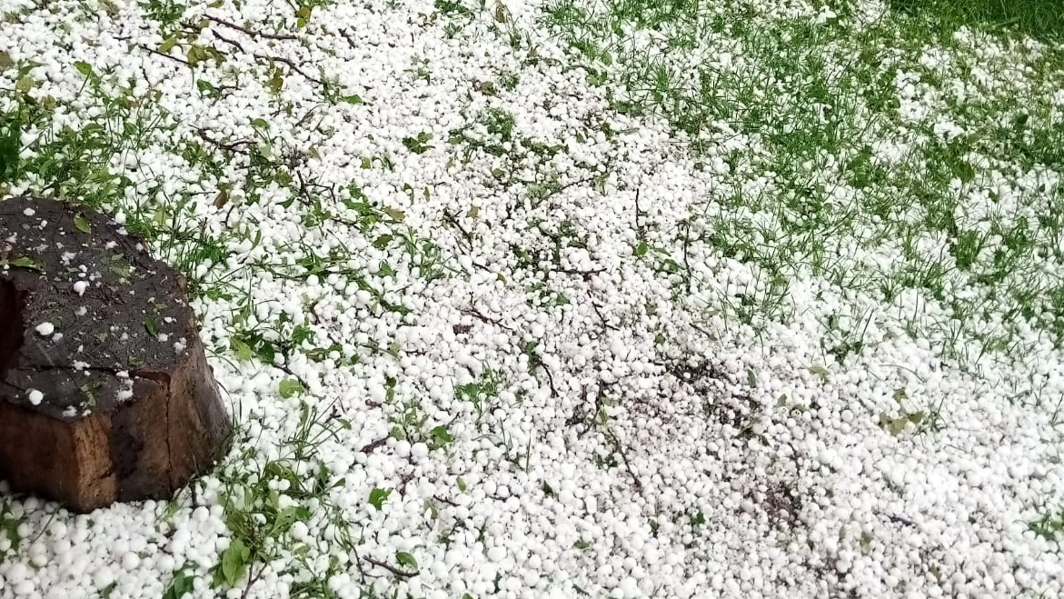 Posof’ta dolu ve sağanak etkili oldu