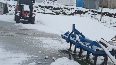 Aşkale’de kar sürprizi