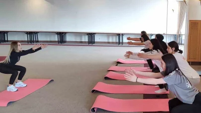 Curlingçiler doğru nefes alma ve pilates eğitimi