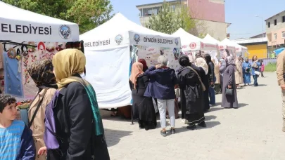 Diyadin’de kursiyer kadınlar atık malzemeleri sanate dönüştürdü
