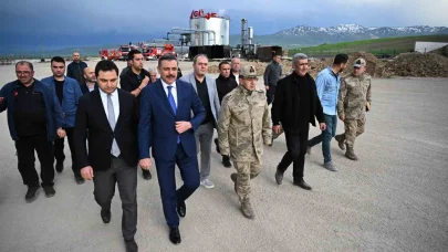 Erzurum Valisi Çiftçi, olay yerinde incelemelerde bulundu