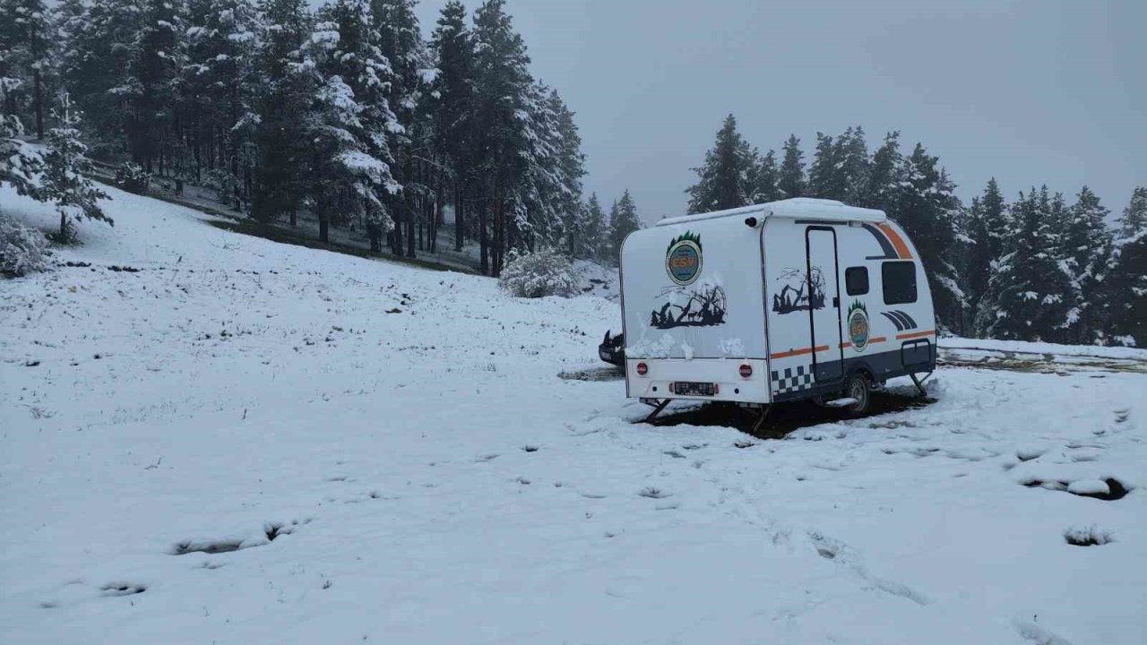 Erzurum’da dağlar beyaza büründü