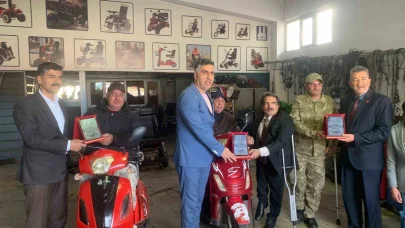 Erzurum’daki engelli araçları atölyesine anlamlı destek
