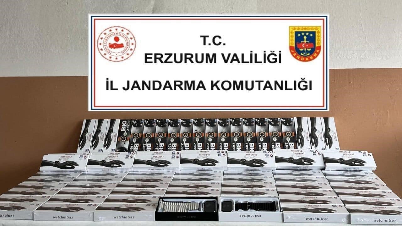 Erzurum'da 115 adet kaçak akıllı saat ele geçirildi