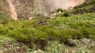 Kars’ta sağanak sele neden oldu, Akyaka Kanyonu’nda şelaleler oluştu