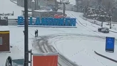 Palandöken Kayak Merkezi karla kaplandı