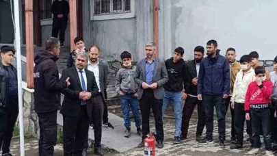 Kur’an kursunda yangın tatbikatı