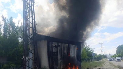 Elektrik trafosunda yangın çıktı