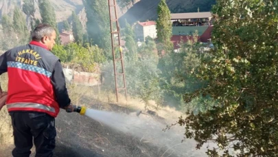 Hakkari itfaiyesinden yangın mesaisi