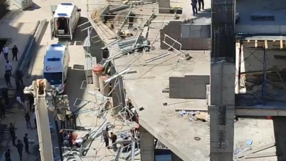 İnşaat iskelesi çöktü 2 işçi yaralandı