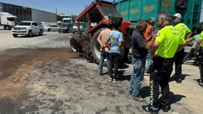 Elazığ’da traktör ile otomobil çarpıştı: 3 yaralı