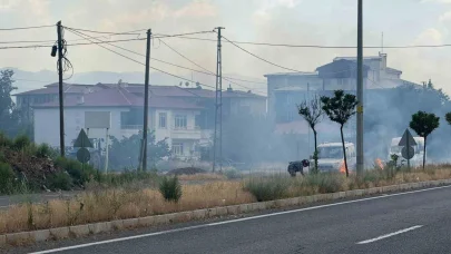 Iğdır’da yaşlı kadın uluslararası yolun ayırıcı kısmındaki otları ateşe verdi