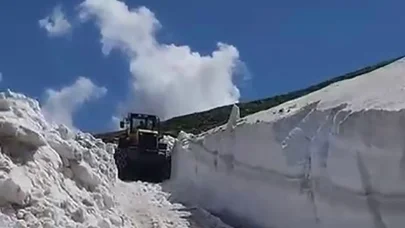 Kars’ta, haziran ayının ortasında karla mücadele