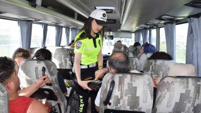 Kars’ta yolcu otobüsleri denetlendi