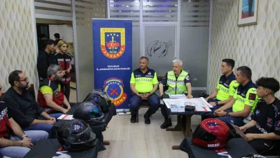 Motosiklet sürücülerine güvenlik eğitimi