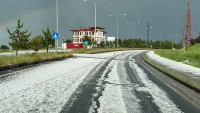 Sarıkamış’ta dolu yağışı hayatı olumsuz etkiledi