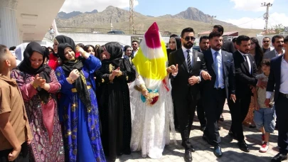 Aşiret düğününde paralar zarfa konulup sandığa atıldı