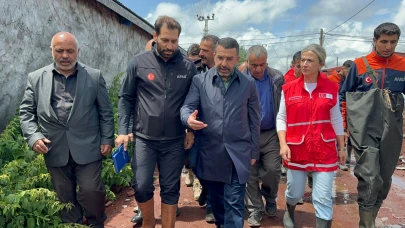 Kars'ta selden etkilenen köylere yetkililerden ziyaret