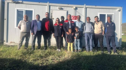 Çobanlar için konteyner evler dağıtıldı