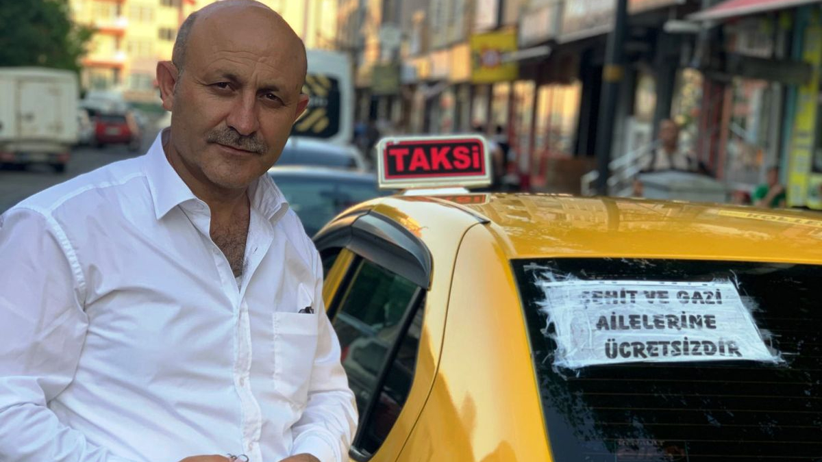Kars’ta taksiciler şehit ve gazi ailelerine ücretsiz hizmet verecek