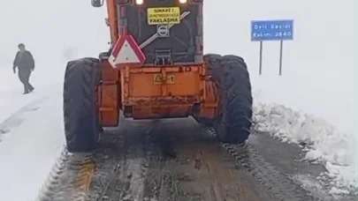 İspir’de temmuz ayında kar sürprizi