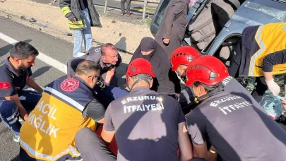 İtfaiye araçta sıkışan 5 kişiyi çıkardı