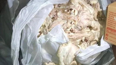 345 kilo küflenmiş tavuk ele geçirildi