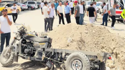 Yük motosikleti ikiye ayrıldı