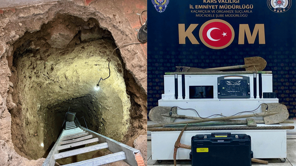 Kars’ta kaçak kazı yapanlar suçüstü yakalandı