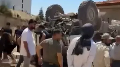 İş makinesi takla attı