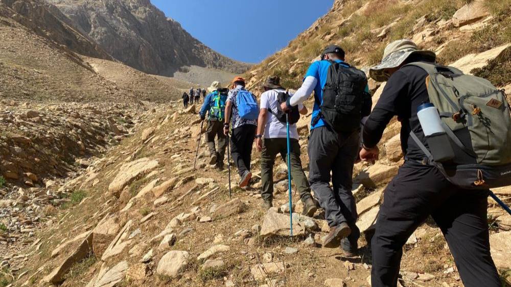 Tarihi kervan yolunda yürüyüş