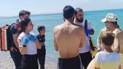 Gölde boğulma tehlikesi geçiren baba-oğulu balıkçılar kurtardı