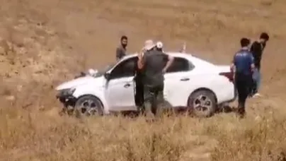 Otomobil tarlaya uçtu, 1 yaralı