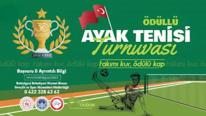 Battalgazi Belediyesi’nden 30 Ağustos’a özel ayak tenisi turnuvası
