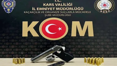 Kars ve Arpaçay’da ruhsatsız silahlar ele geçirildi