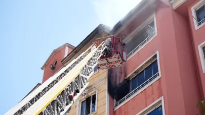7 katlı binada yangın çıktı, 6 kişi hastanelik oldu
