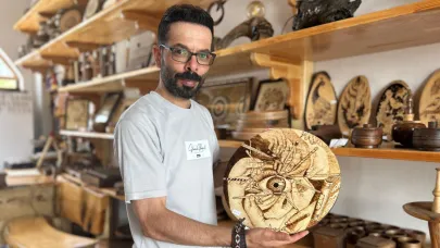 Ömrünü tamamlamış ceviz ağaçları sanat eserine dönüşüyor