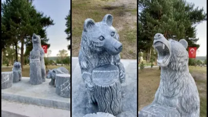 Bozayı heykeli Sarıkamış’ın simgesi oldu